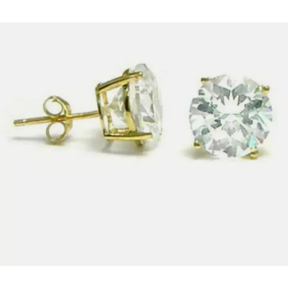 14kt gold yellow gold earrings‎ unisex masculine or feminine fine  …